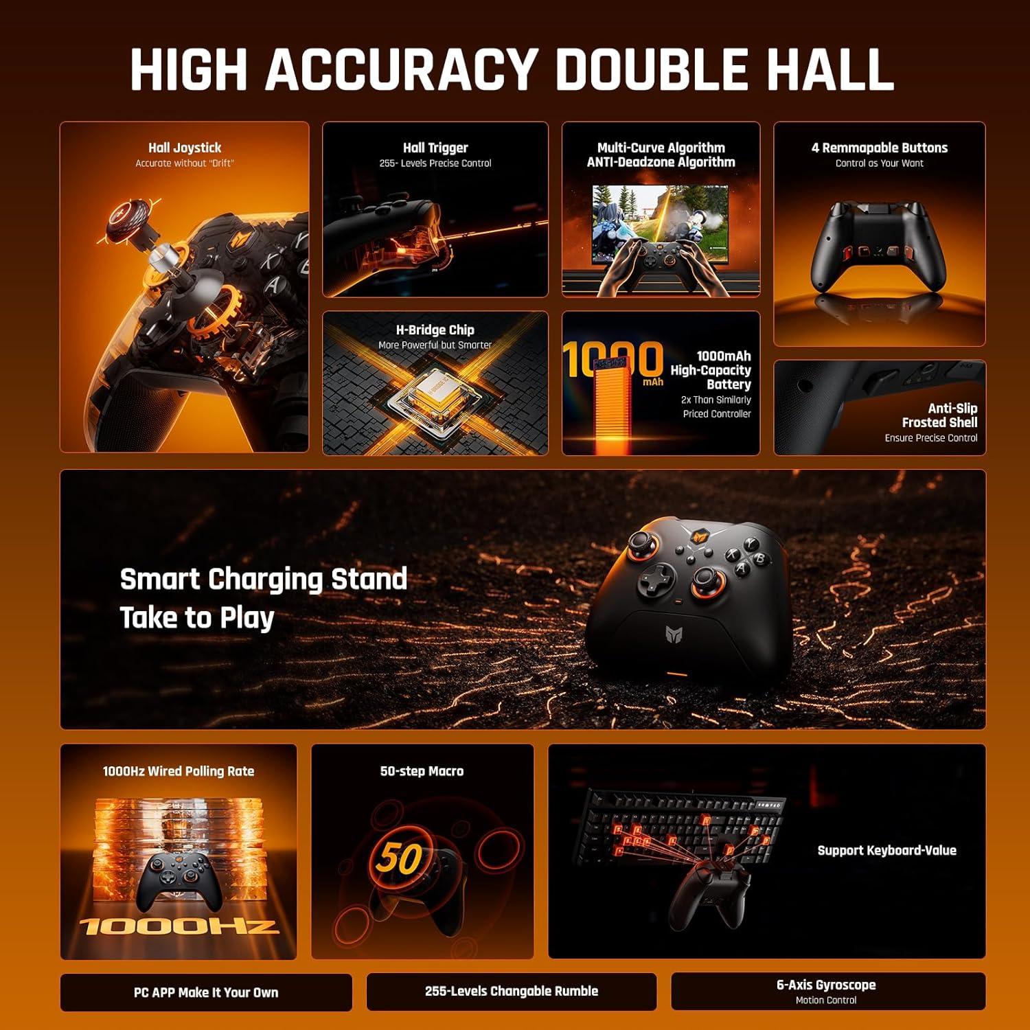 Controlador Inalámbrico BIGBIG WON Gale Hall para PC y Switch