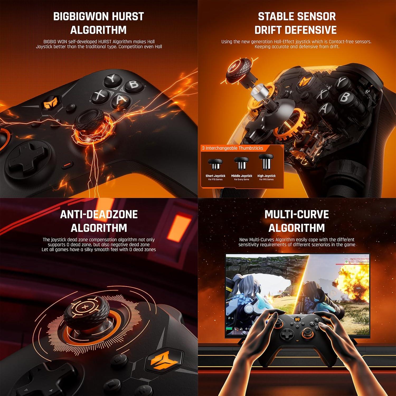 Controlador Inalámbrico BIGBIG WON Gale Hall para PC y Switch