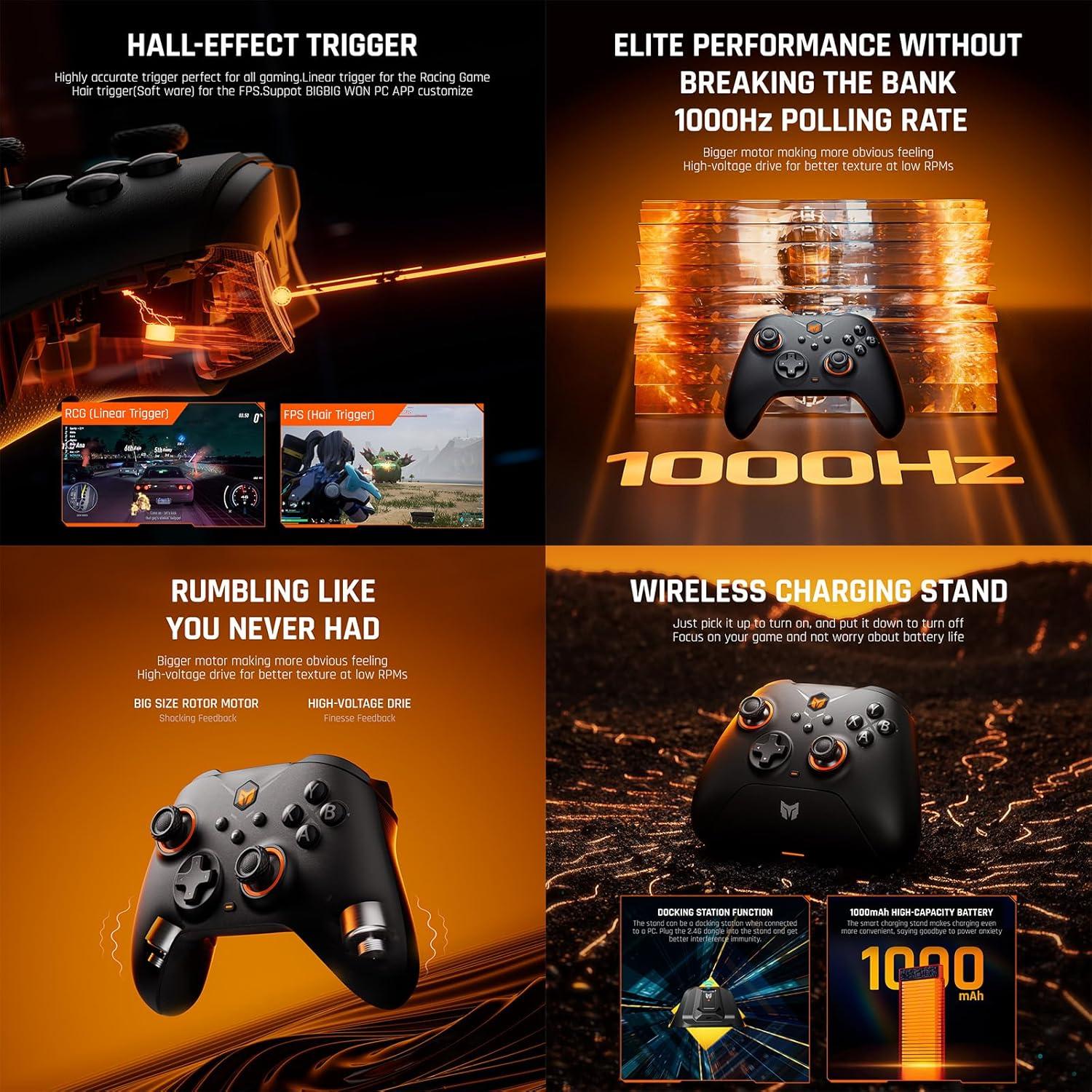 Controlador Inalámbrico BIGBIG WON Gale Hall para PC y Switch