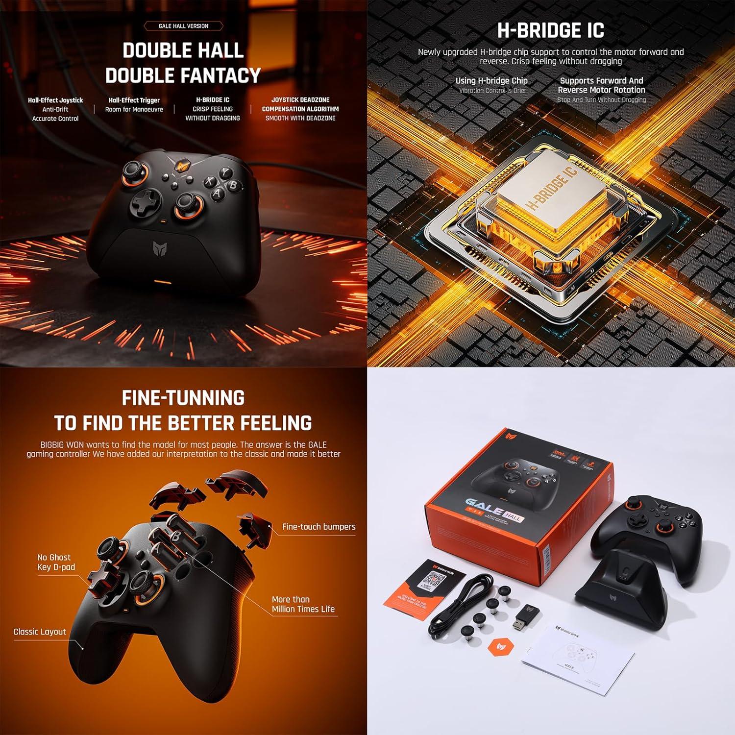 Controlador Inalámbrico BIGBIG WON Gale Hall para PC y Switch