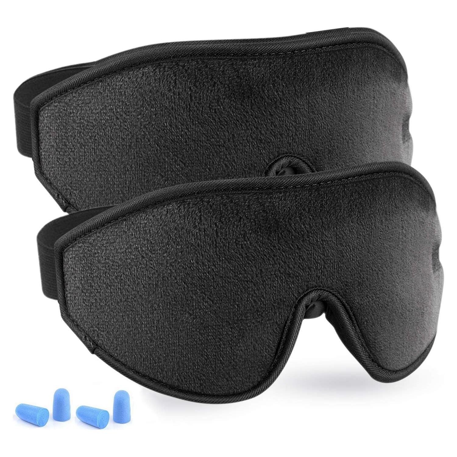 Máscara de Sueño Contorneada LYOOLY - Antifaz Ajustable Negro