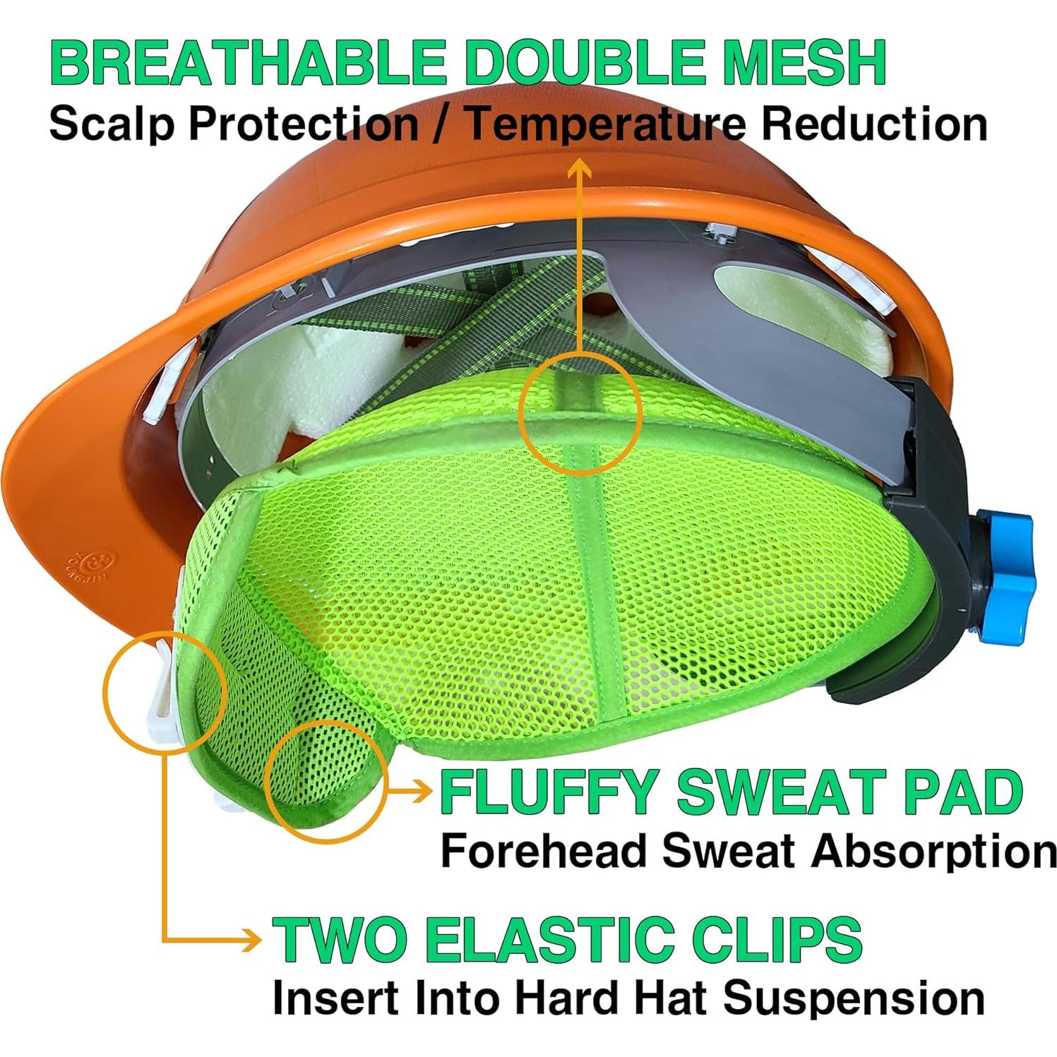 6PCS Banda de Sudor para Casco SAFE119 Lavable Absorbente