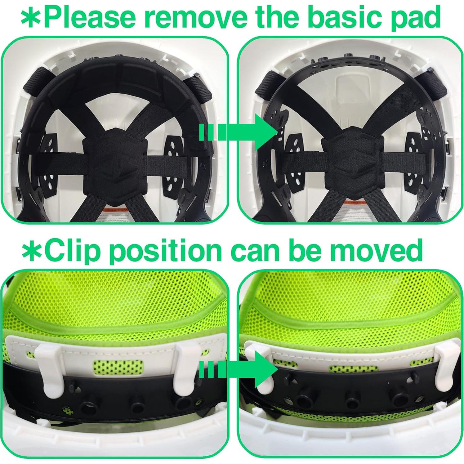 6PCS Banda de Sudor para Casco SAFE119 Lavable Absorbente