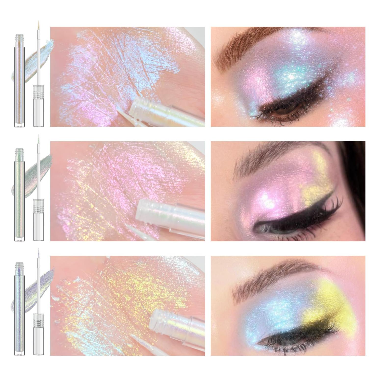 Juego de Sombra de Ojos Líquida Multicromática 3 Colores