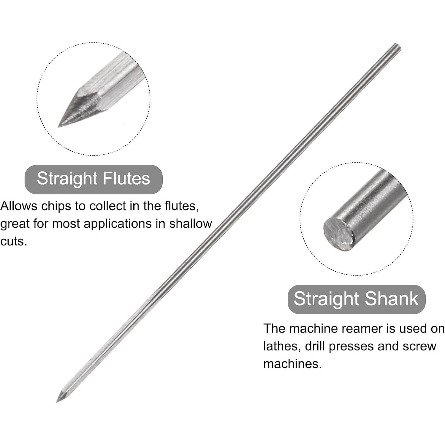 Broca Reamer Chucking 1mm H7 Acero Alta Velocidad uxcell