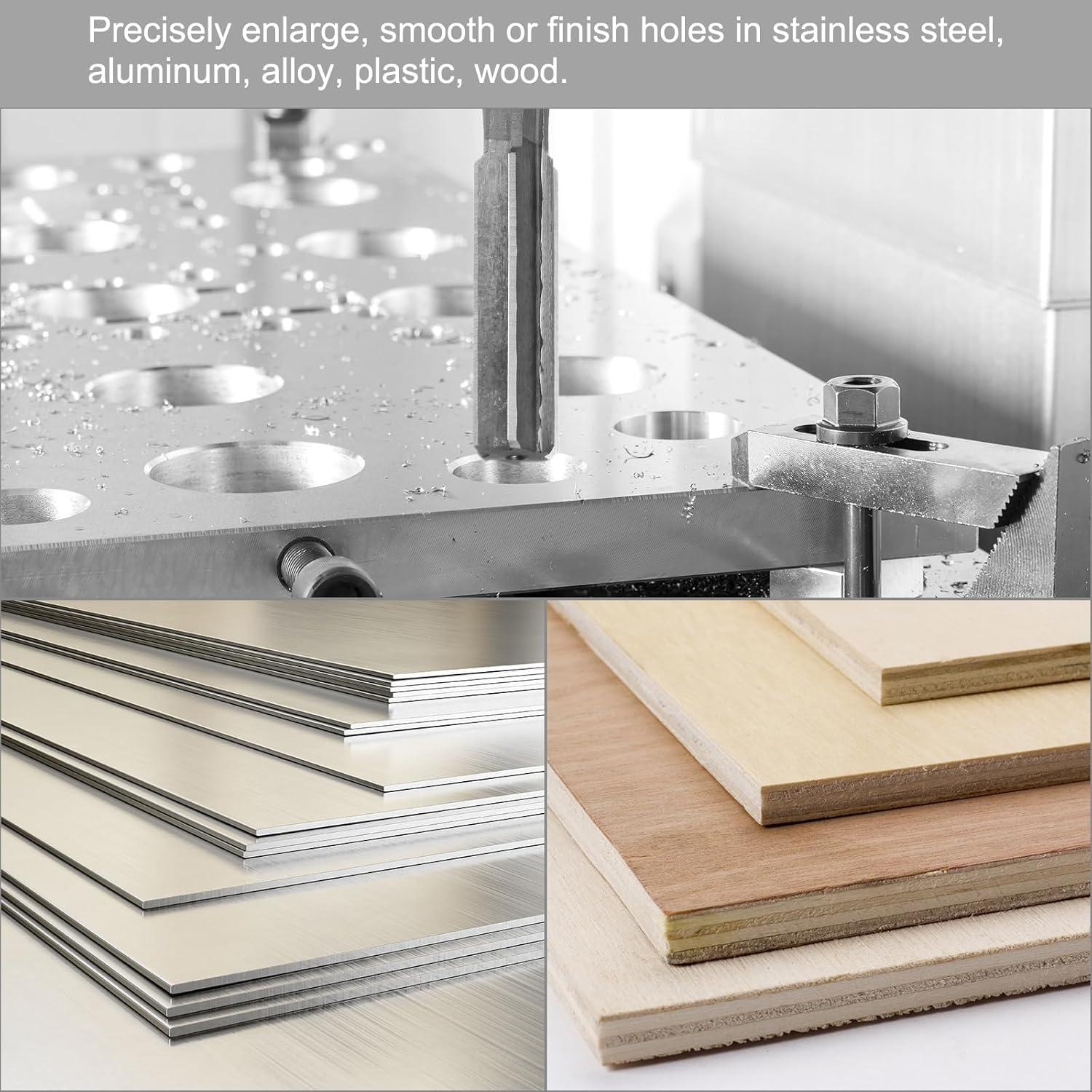 Broca Reamer Chucking 1mm H7 Acero Alta Velocidad uxcell