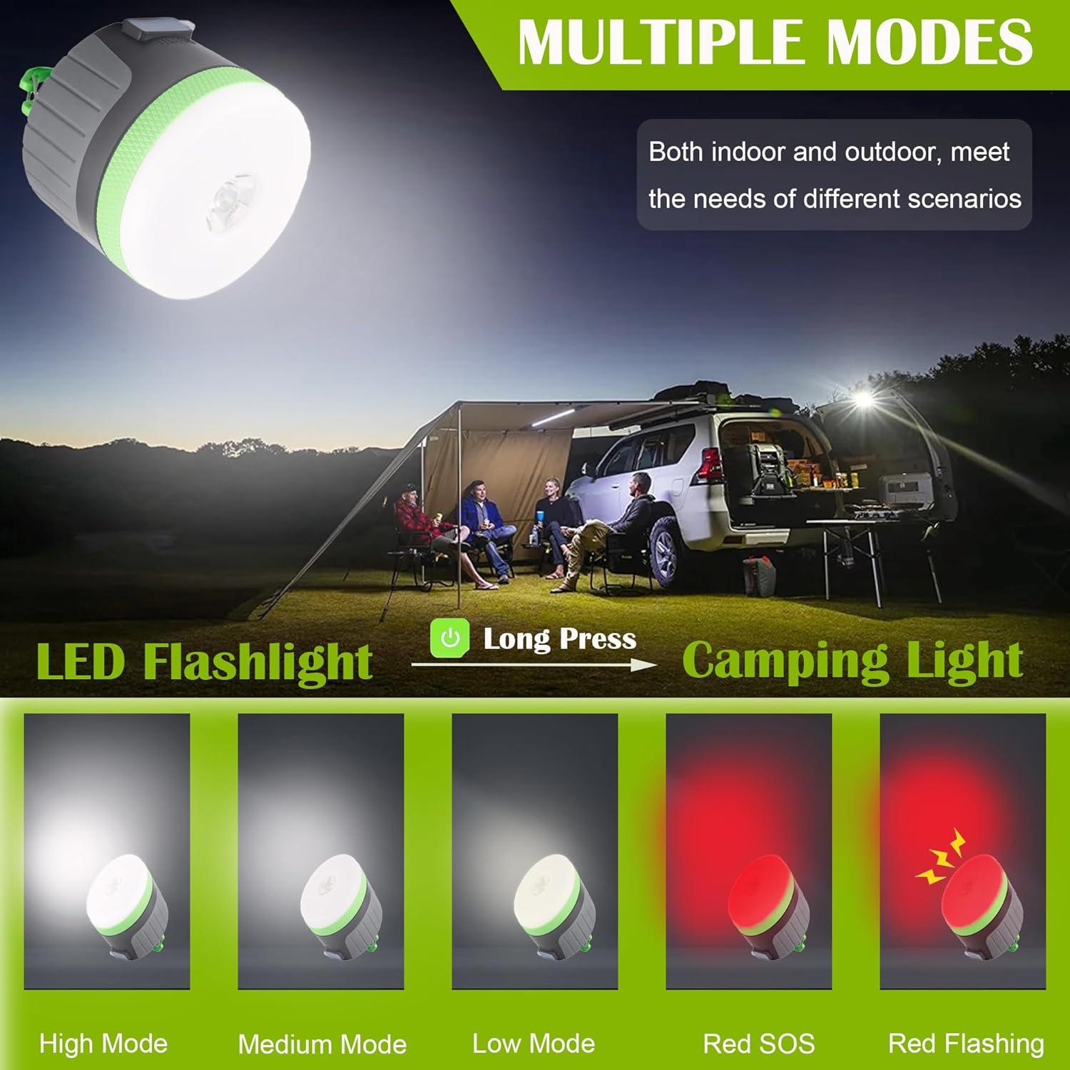 Linterna LED de Camping LIT-PaTH 4400 mAh Verde Grande