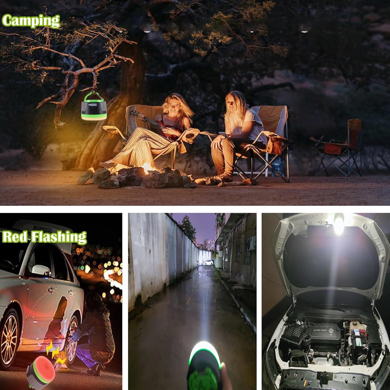 Linterna LED de Camping LIT-PaTH 4400 mAh Verde Grande