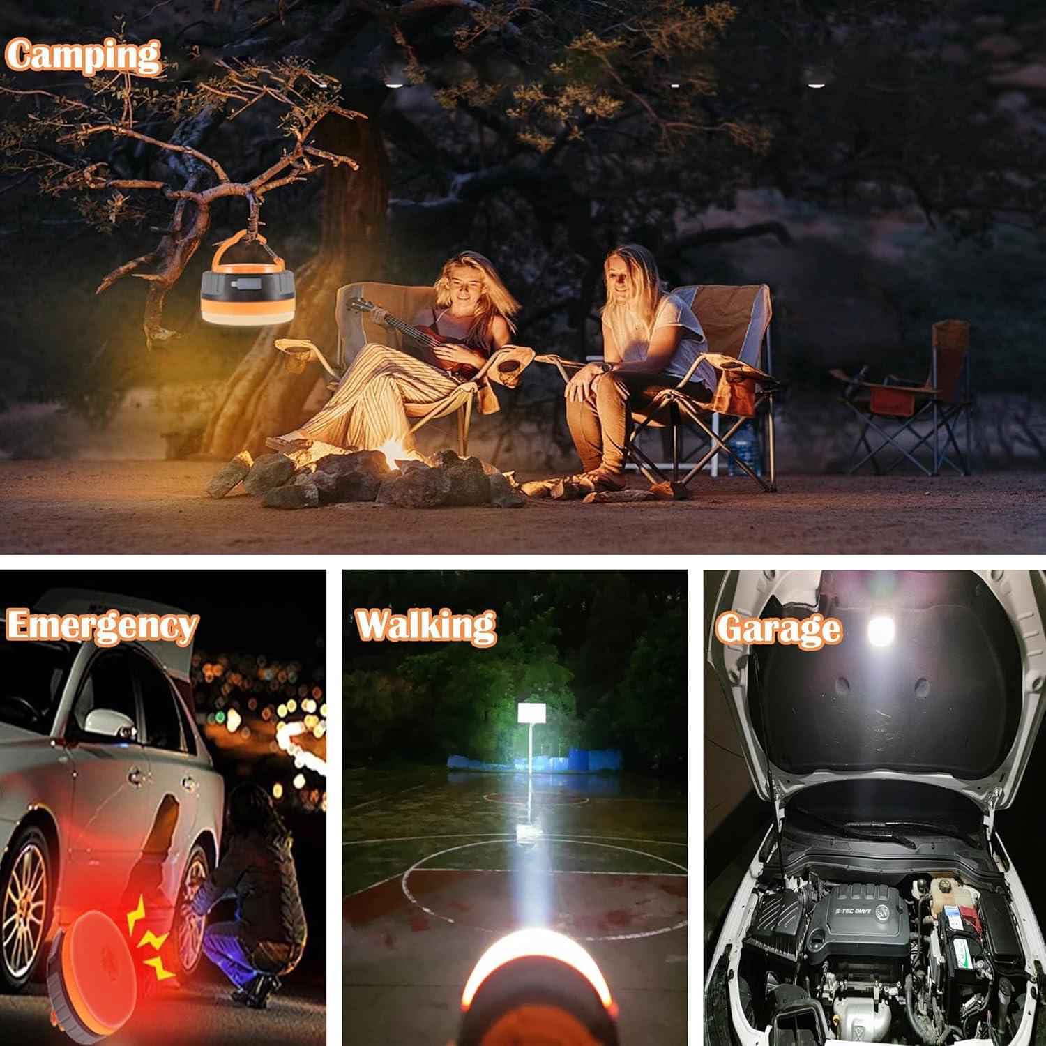 Linterna LED de Camping LIT-PaTH Recargable 2200 mAh Naranja