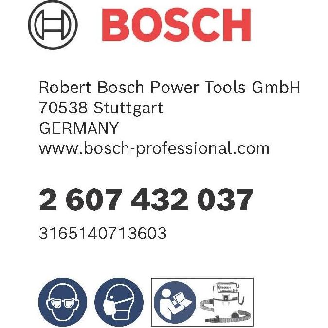 Bosch 5 Bolsas de Filtro de Fieltro para Extractores de Polvo