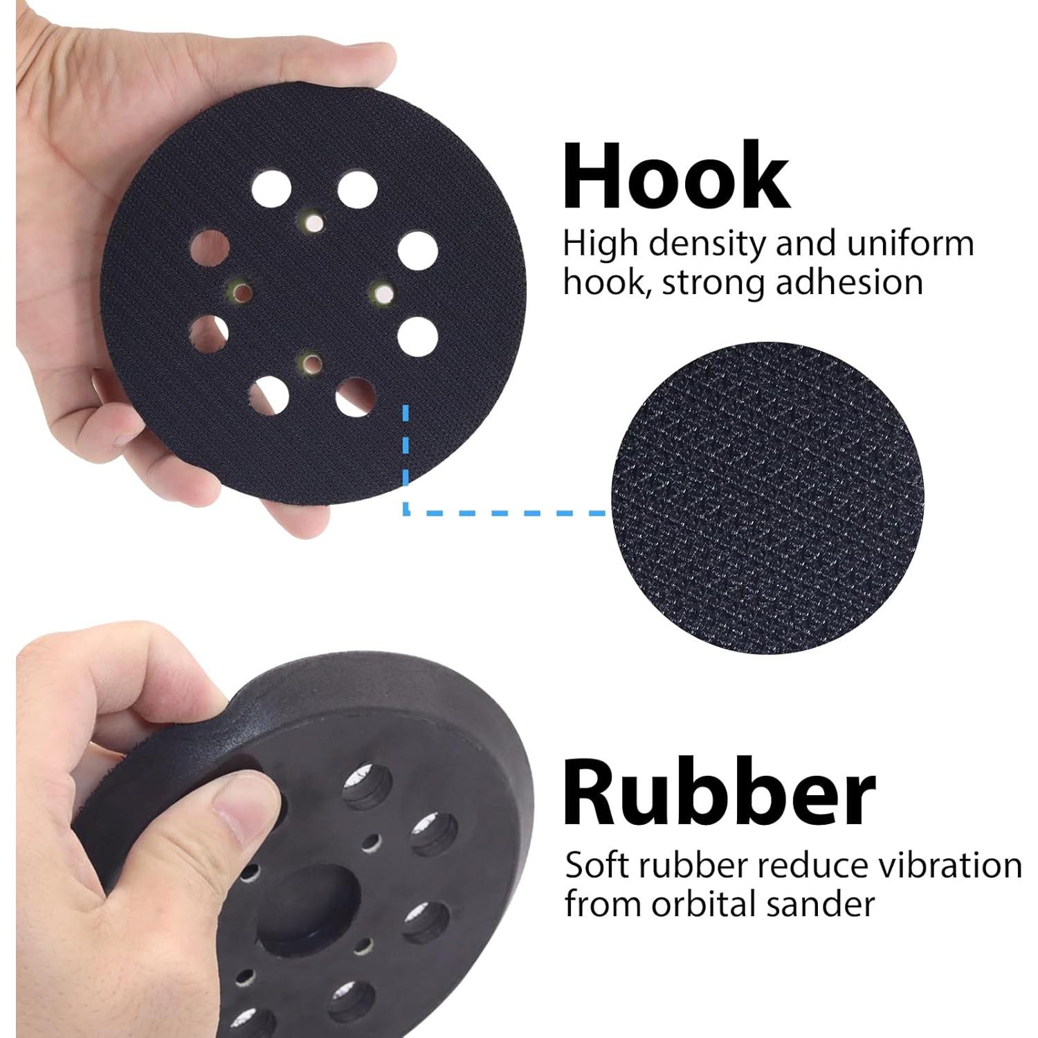 Pad de Lijadora Orbital 5" SHUTTLE GENIUS con 8 Agujeros