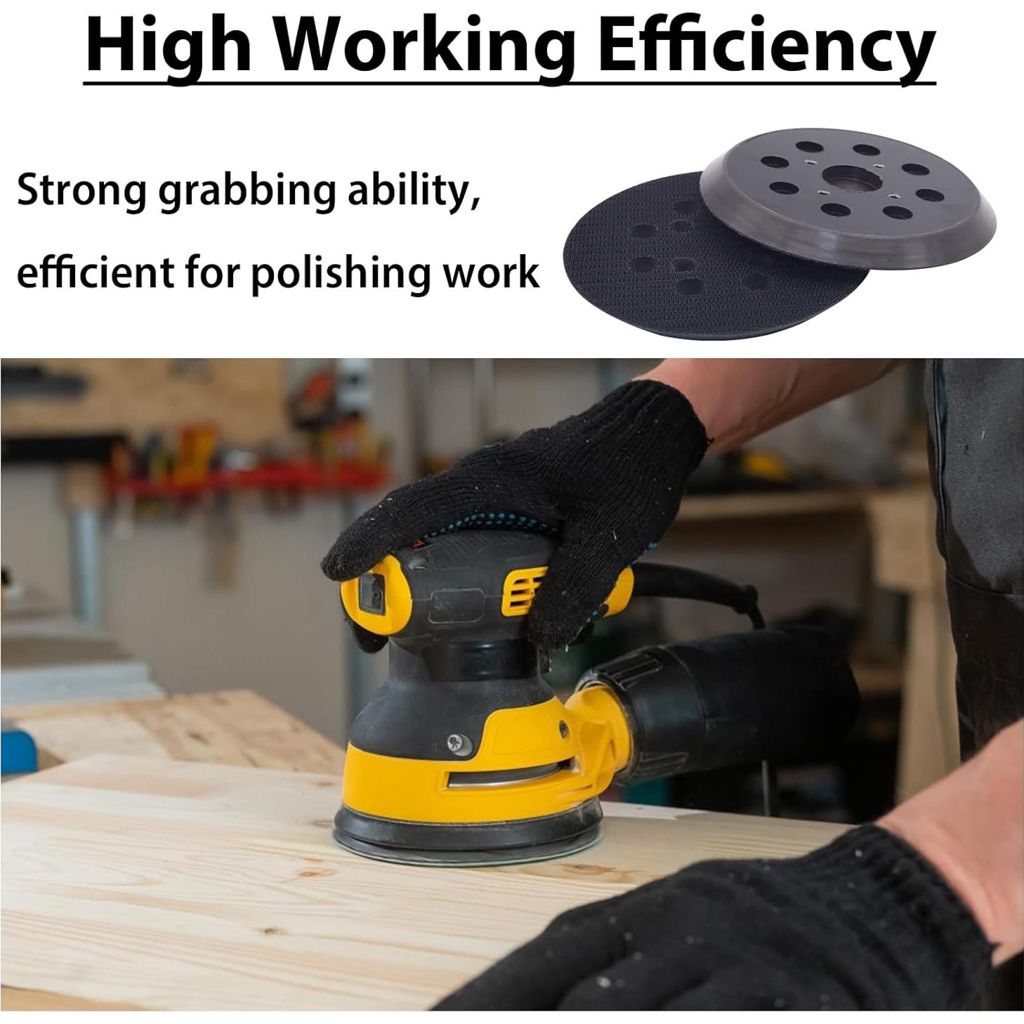 Pad de Lijadora Orbital 5" SHUTTLE GENIUS con 8 Agujeros