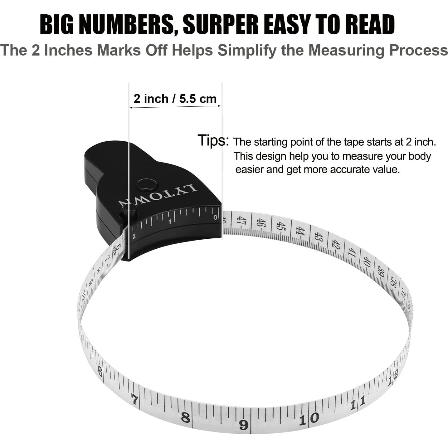 Cinta Métrica Telescópica LYTOWN 150cm 4 Piezas para Cuerpo