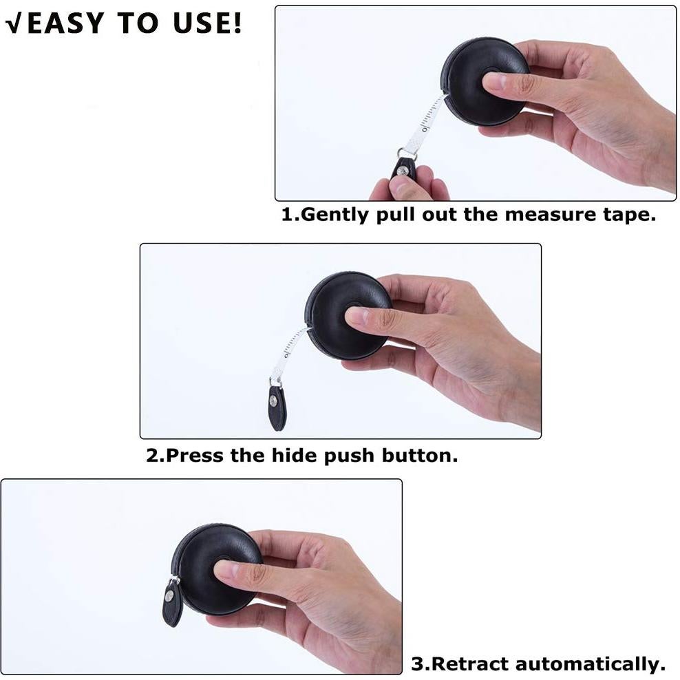 Cinta Métrica Retráctil de Costura Guozun 1.5m Doble Cara