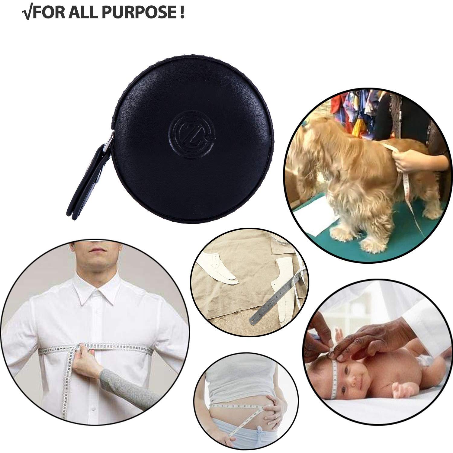 Cinta Métrica Retráctil de Costura Guozun 1.5m Doble Cara