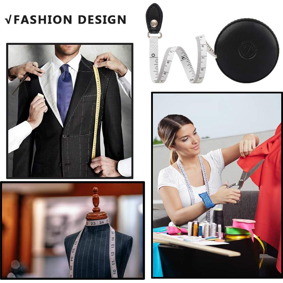 Cinta Métrica Retráctil de Costura Guozun 1.5m Doble Cara