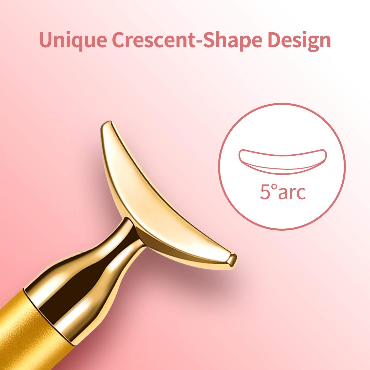 Rodillo de Masaje Facial 2-en-1 DANGSHAN Dorado 19.3x10.7cm