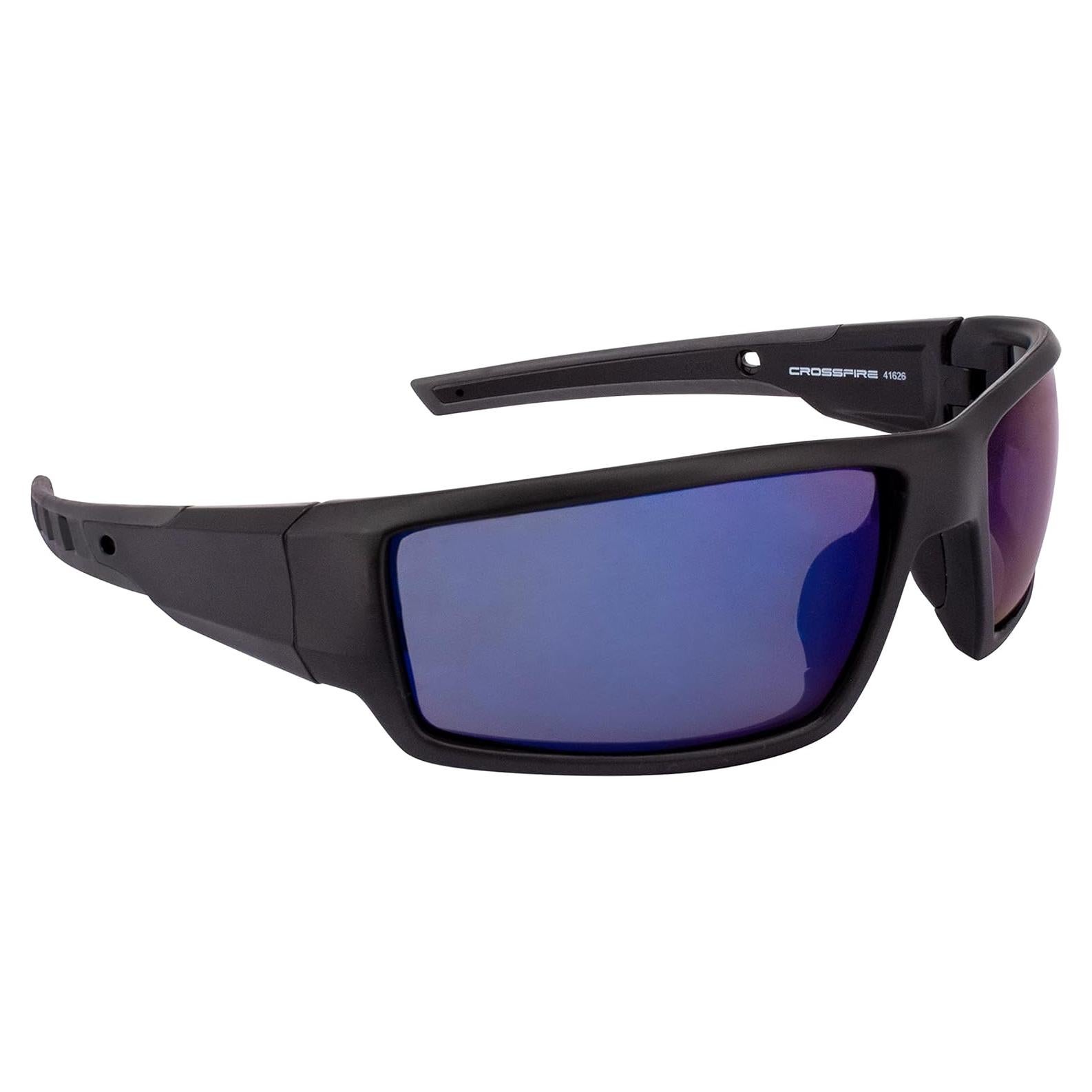 Gafas de Seguridad Crossfire Cumulus Negro Mate Espejo Azul