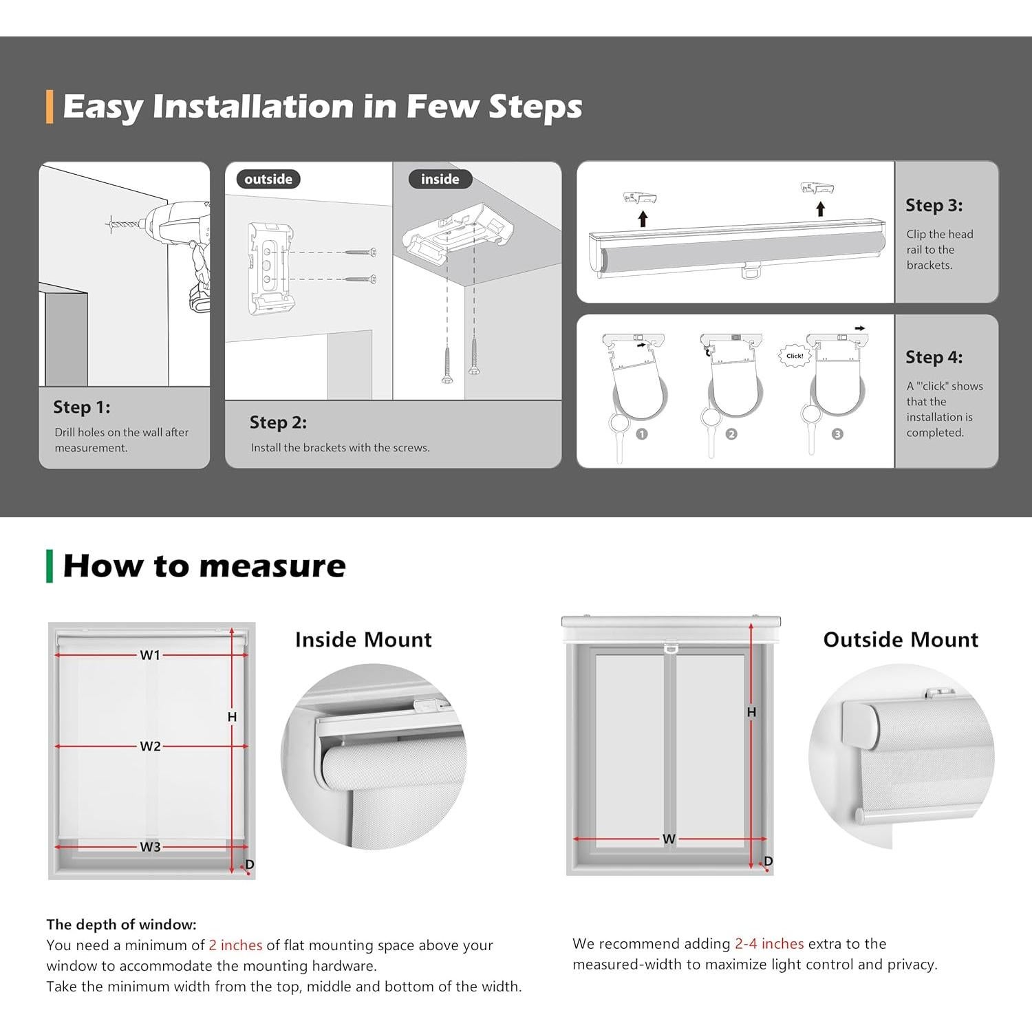 Cortina Roller Sin Cuerda LazBlinds 50.8x182.8cm Beige UV
