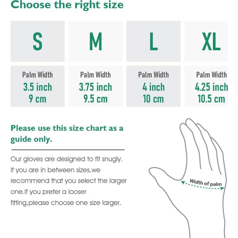 Guantes de Jardinería COOLJOB Impermeables Talla Grande 2 Pares