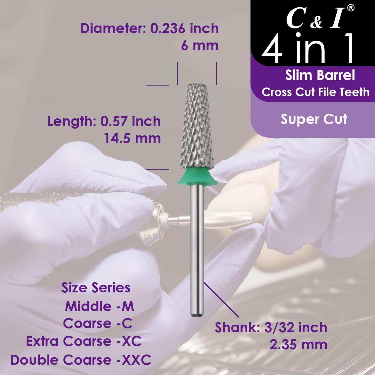 Broca de Uñas 4 en 1 C & I Super Corte Doble Grueso-XXC