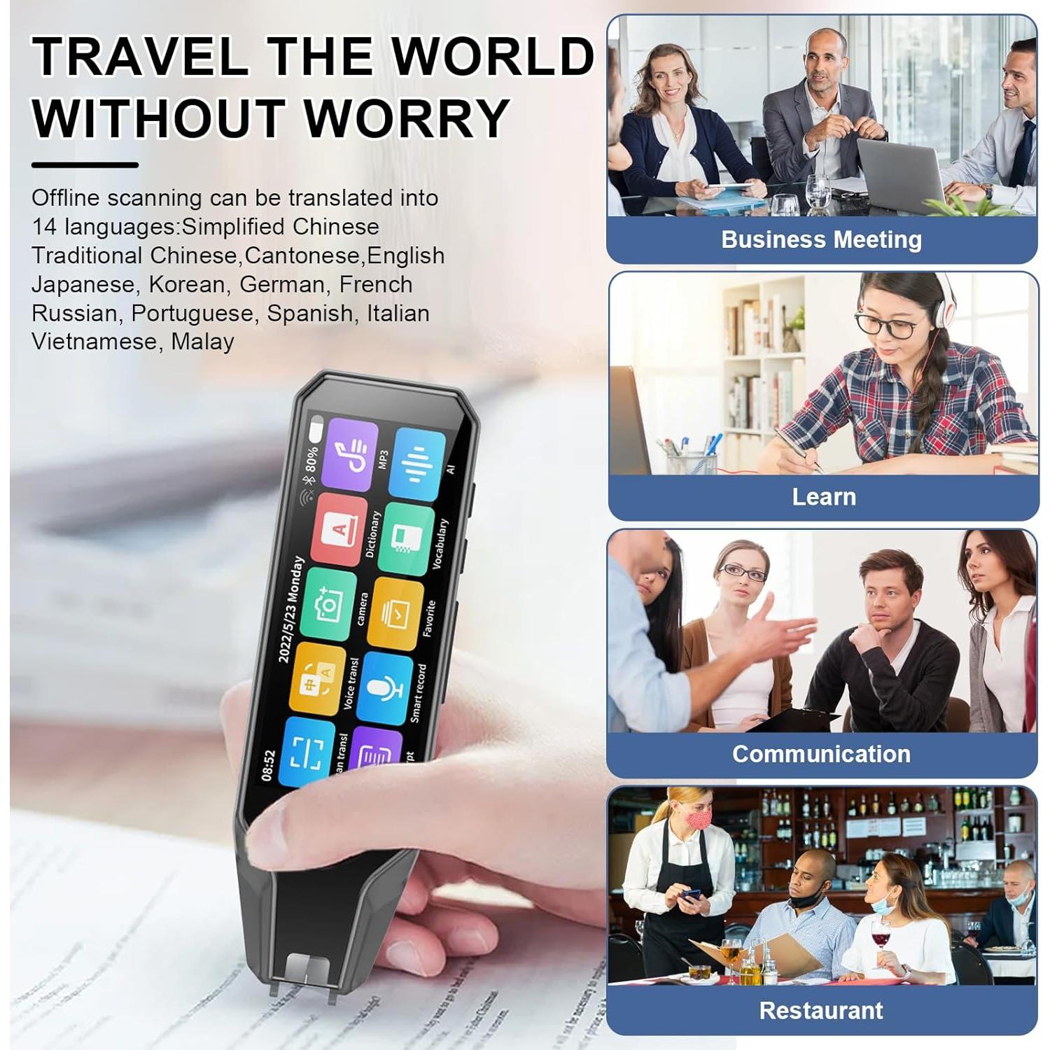 Lápiz Escáner ConBlom A - Traductor 112 Idiomas, Voz y Texto