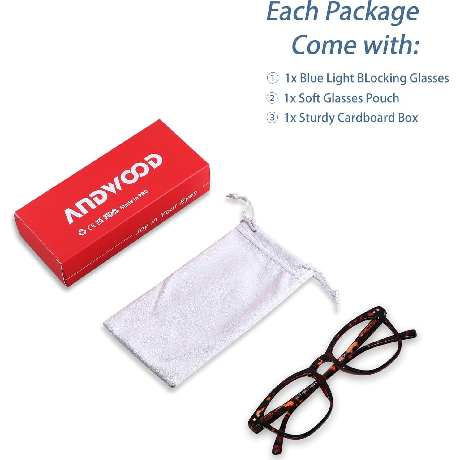 Gafas ANDWOOD fotocromáticas anti-luz azul para adultos