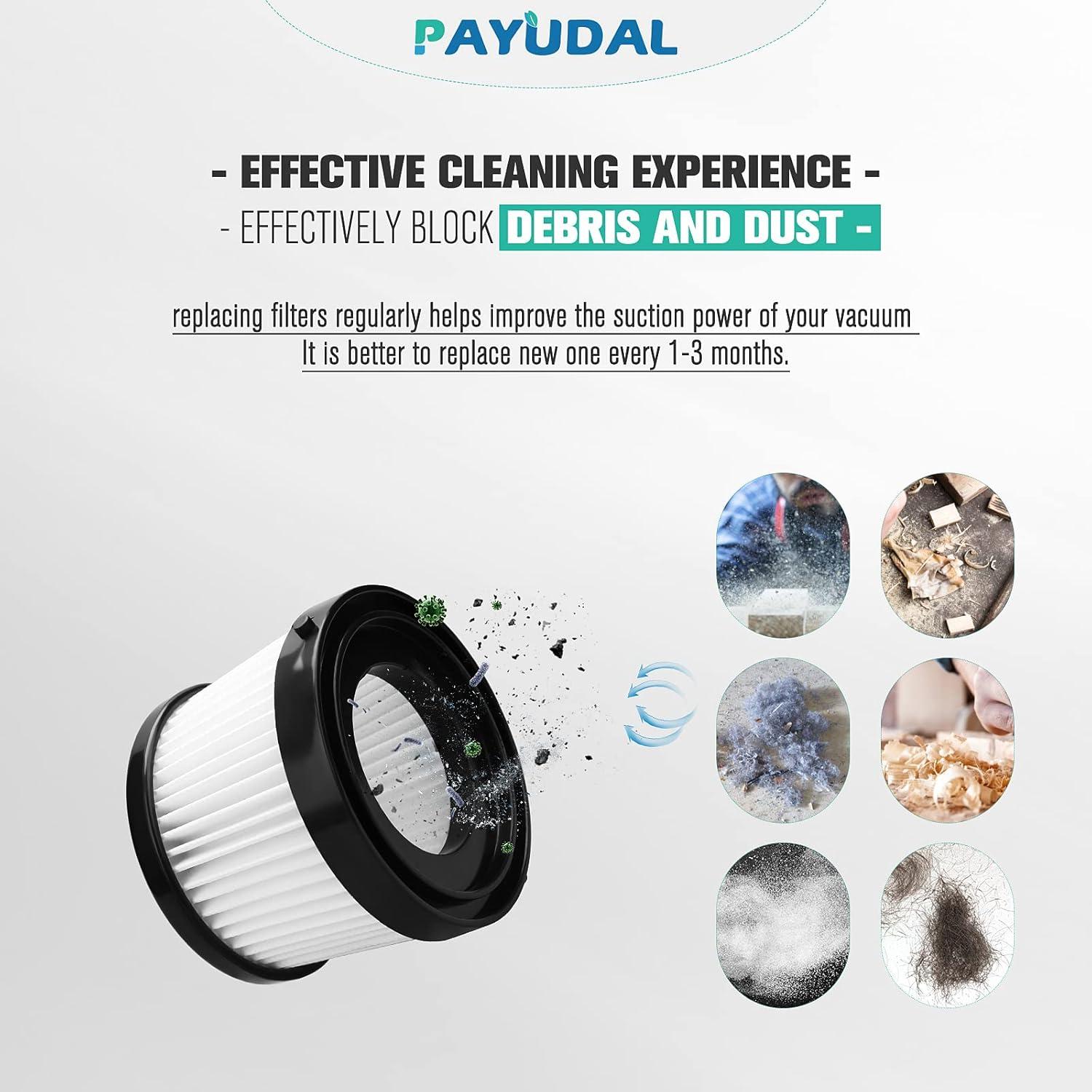 4 Filtros HEPA de Reemplazo PAYUDAL DCV501HB para Aspiradora