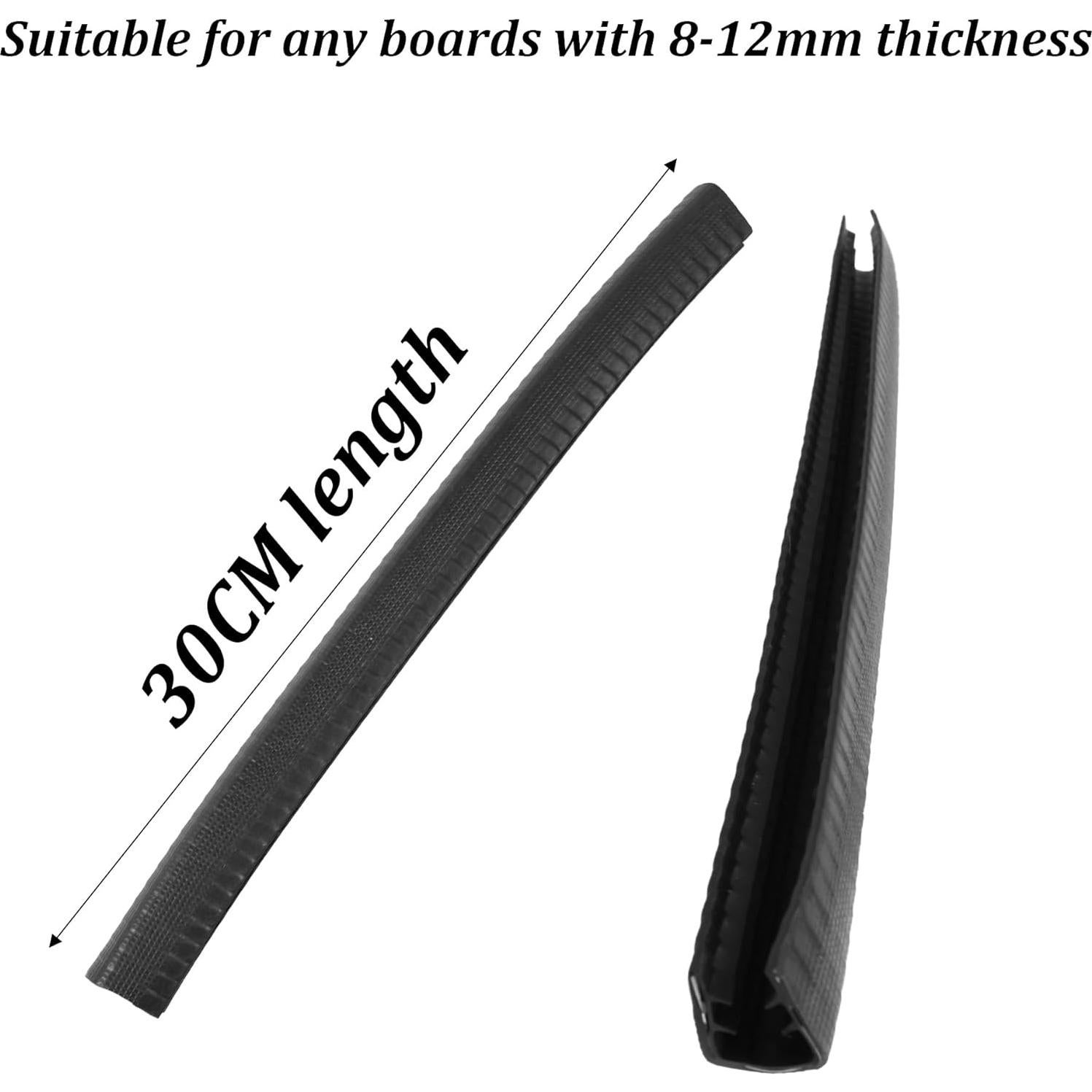 Protectores de Tabla de Skate Runseaway 30cm Goma Negra 2Pcs