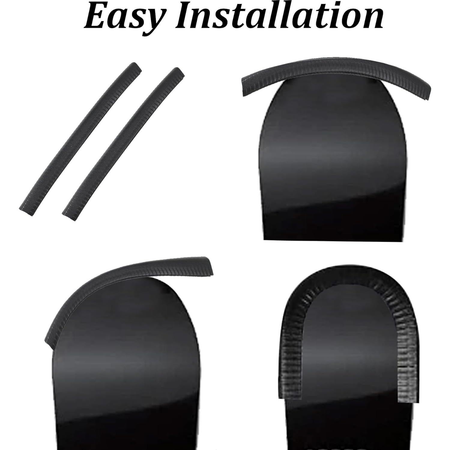 Protectores de Tabla de Skate Runseaway 30cm Goma Negra 2Pcs