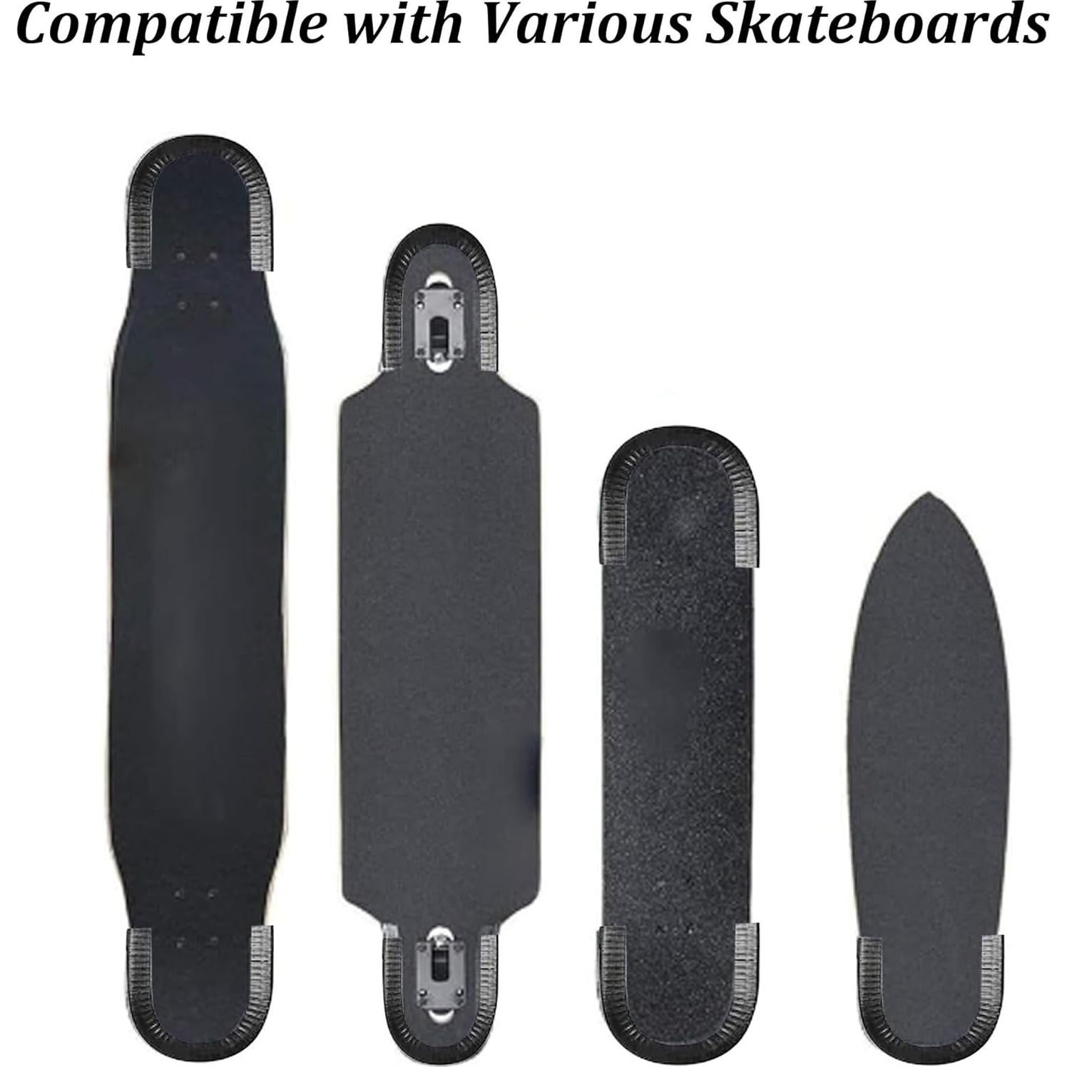 Protectores de Tabla de Skate Runseaway 30cm Goma Negra 2Pcs