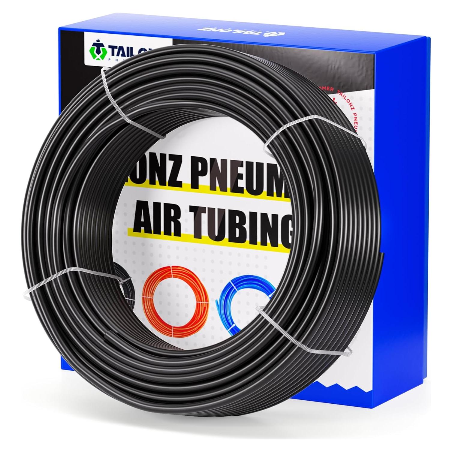 Tubo Neumático TAILONZ 1/4" OD Negro 60 metros