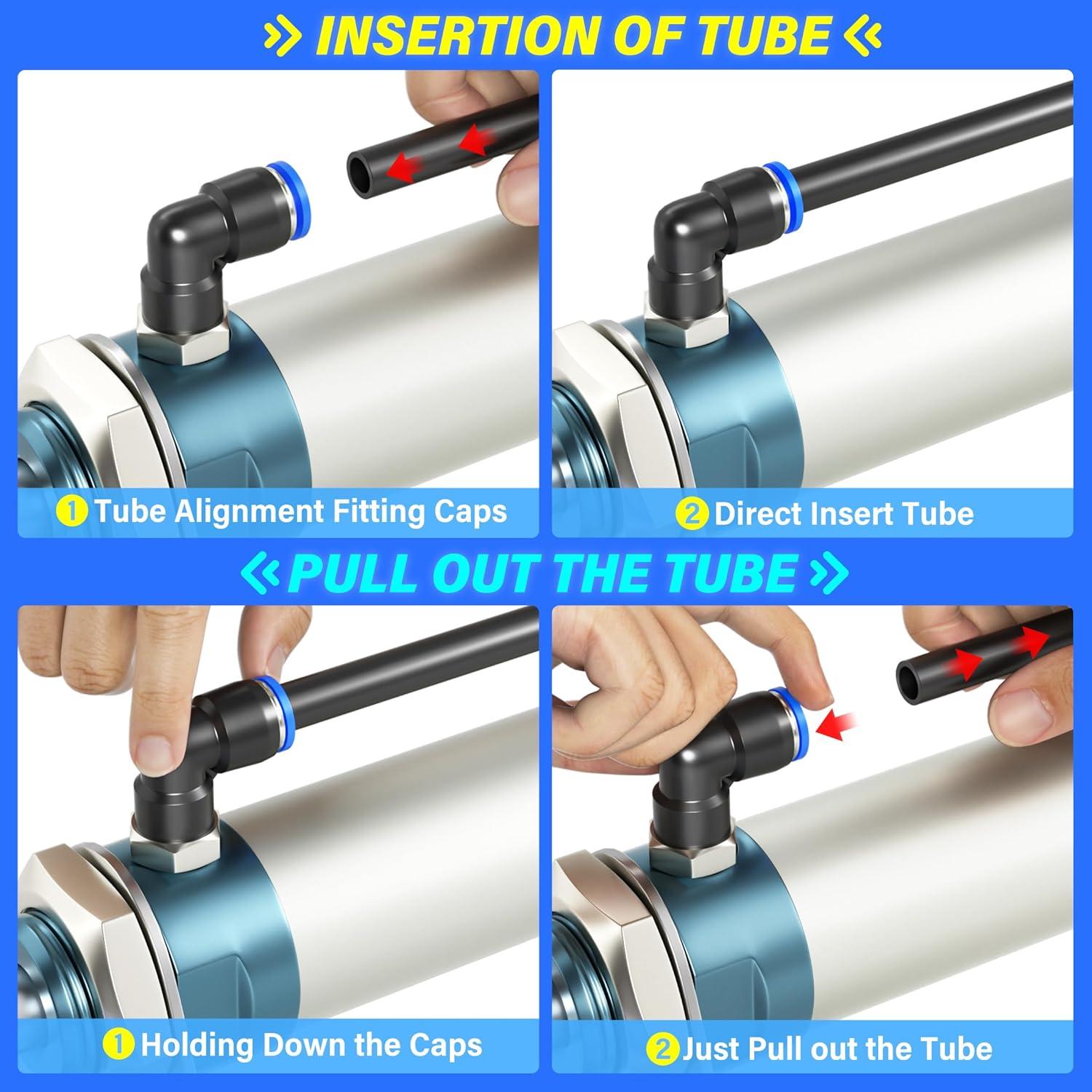 Tubo Neumático TAILONZ 1/4" OD Negro 60 metros