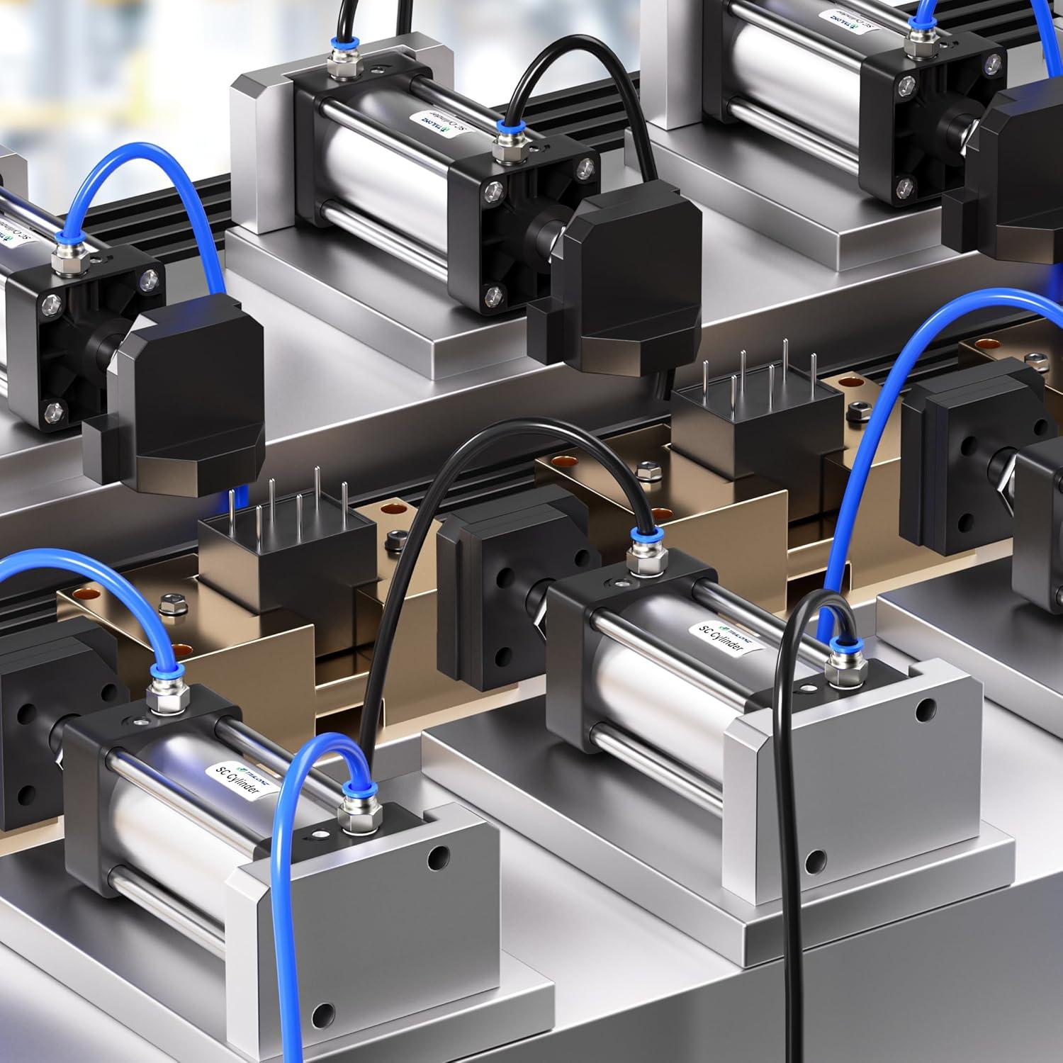 Tubo Neumático TAILONZ 1/4" OD Negro 60 metros