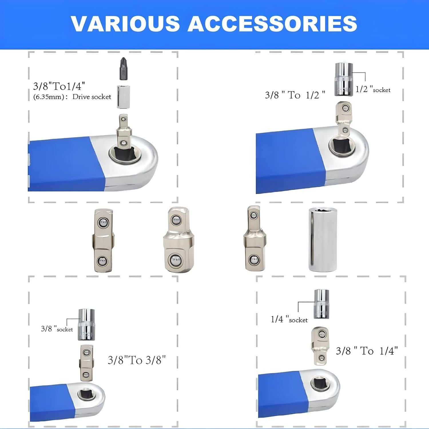 Llave de Extensión Offset RZKNIP 38.1 cm con Adaptadores