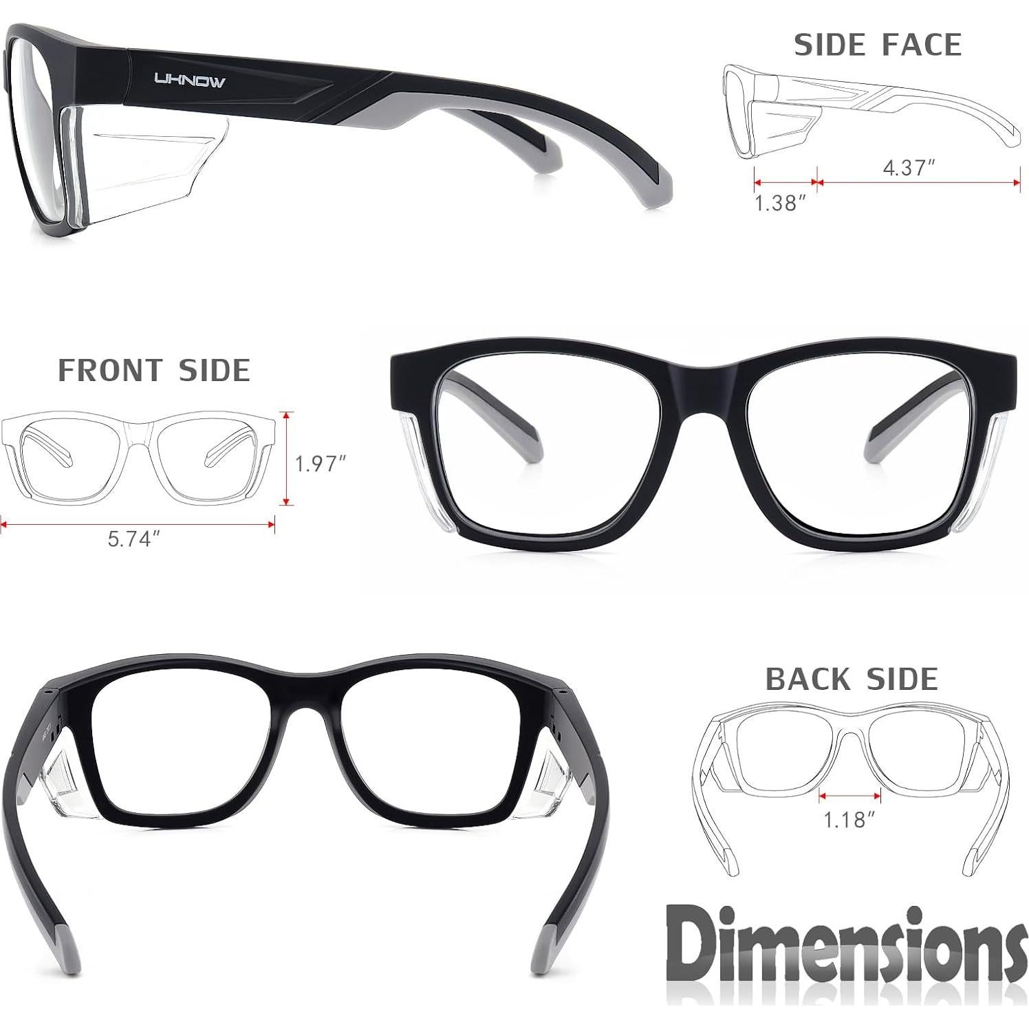 Gafas de Seguridad UKNOW - Antivaho y UV - ANSI Z87.1