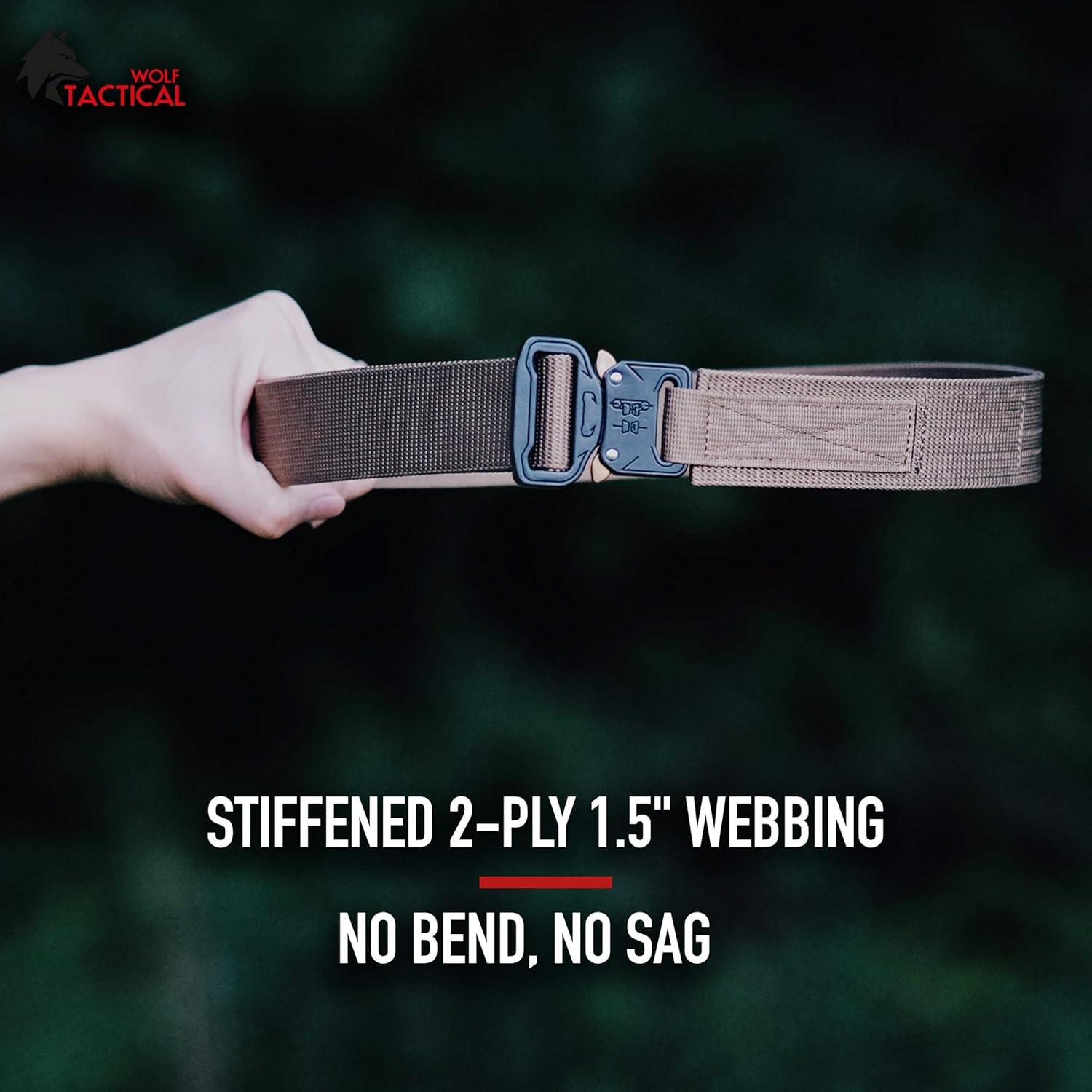 Cinturón EDC Wolf Tactical 2 Capas 3.81 cm CCW Verde Oliva