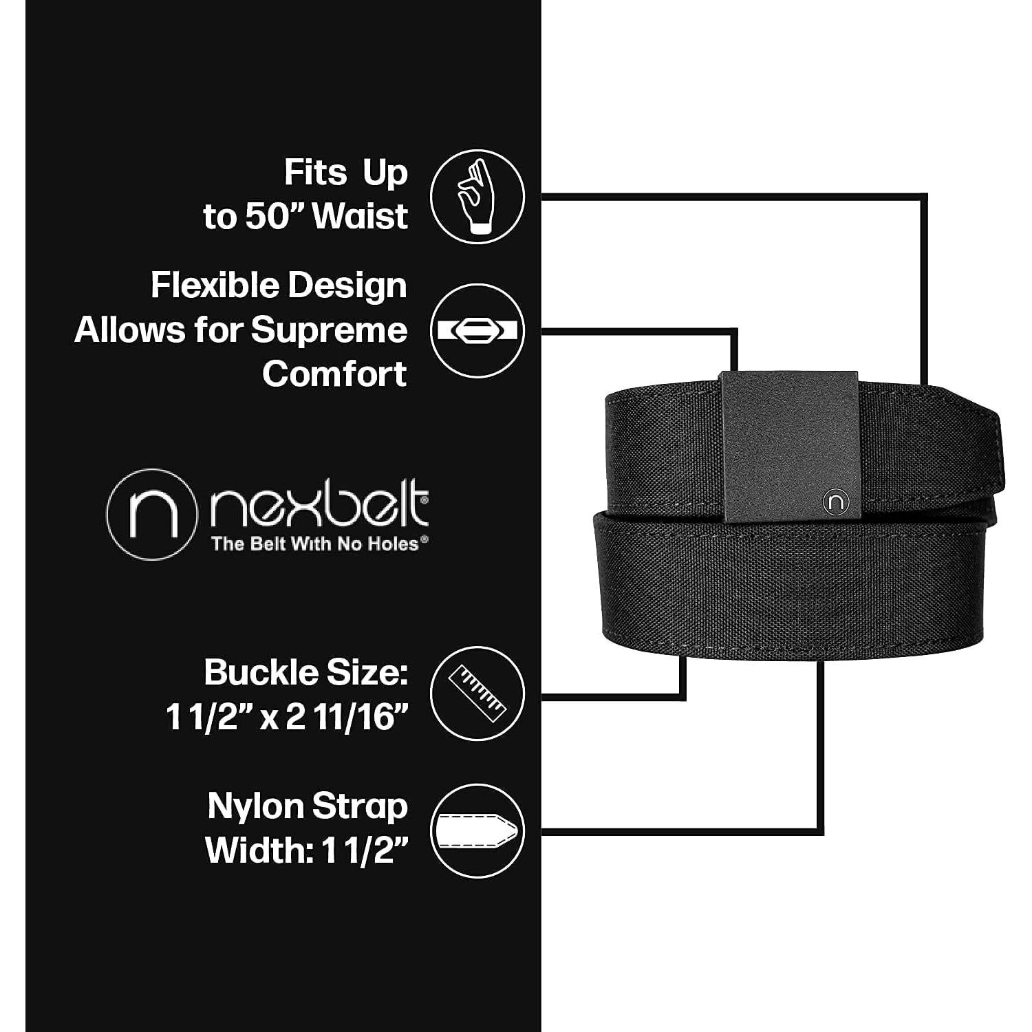 Cinturón Nexbelt EDC Supreme Appendix Negro 38mm Nylon