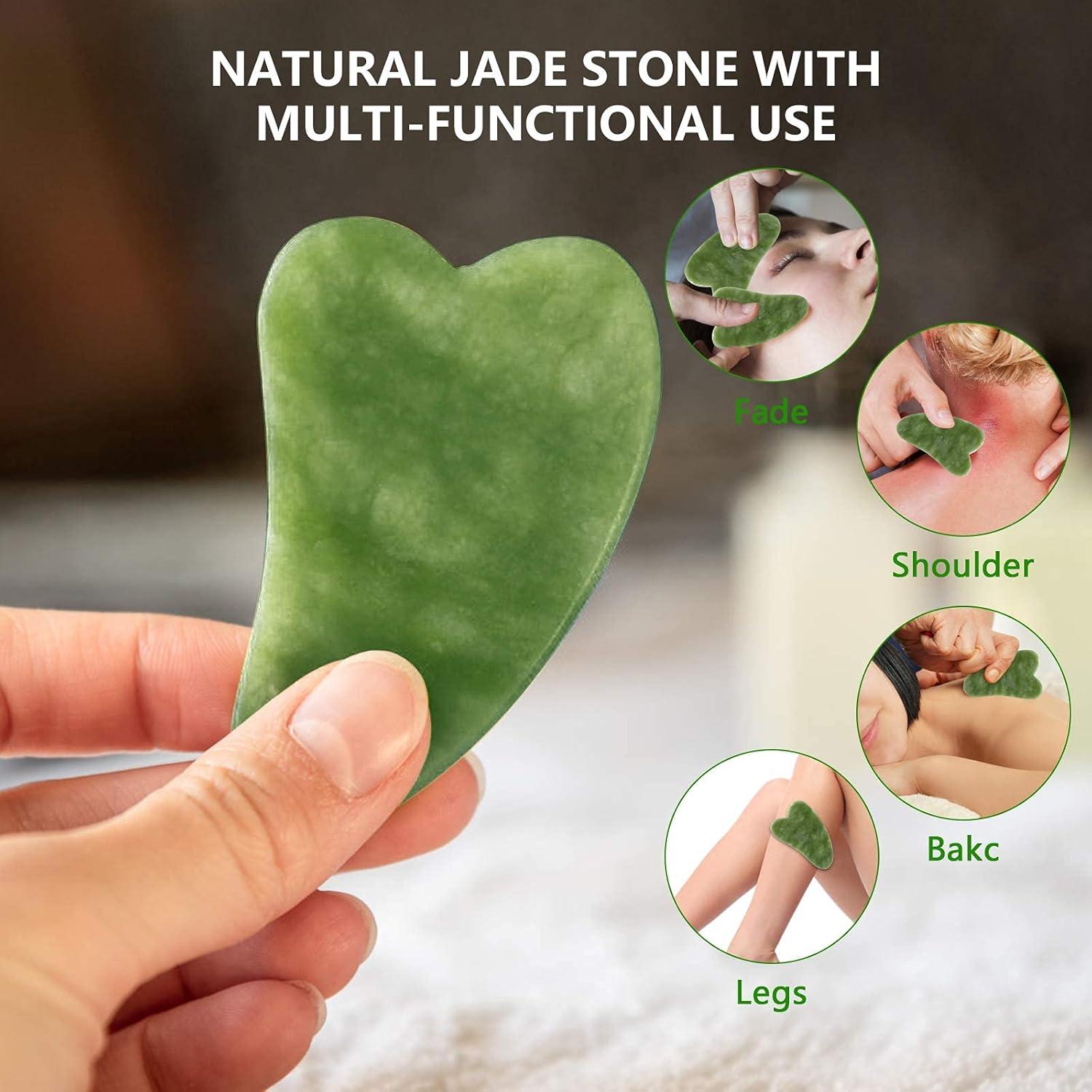 Conjunto Rodillo de Jade y Gua Sha Deciniee - Masaje Facial 2 en 1