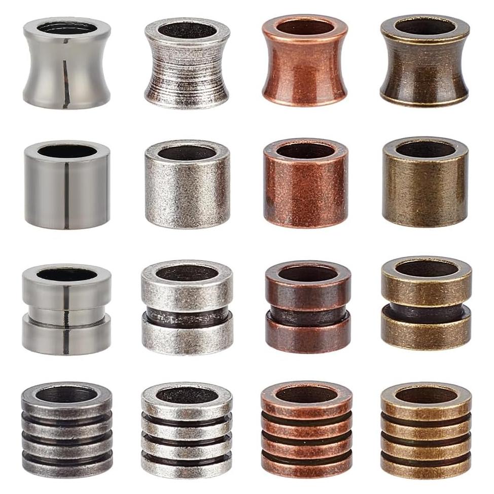 Cuentas de Acero Inoxidable UNICRAFTALE 16 Piezas 4 Colores