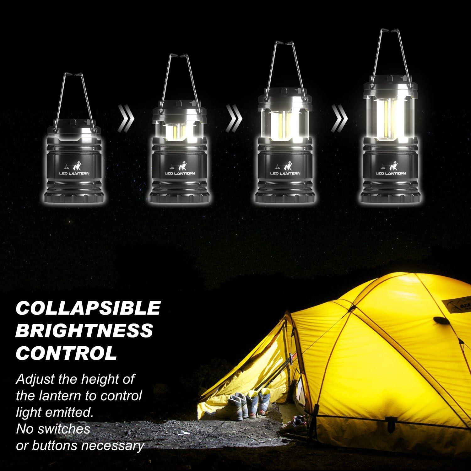 Linternas LED MalloMe Camping Plegables 350 Lúmenes - 2 Unidades