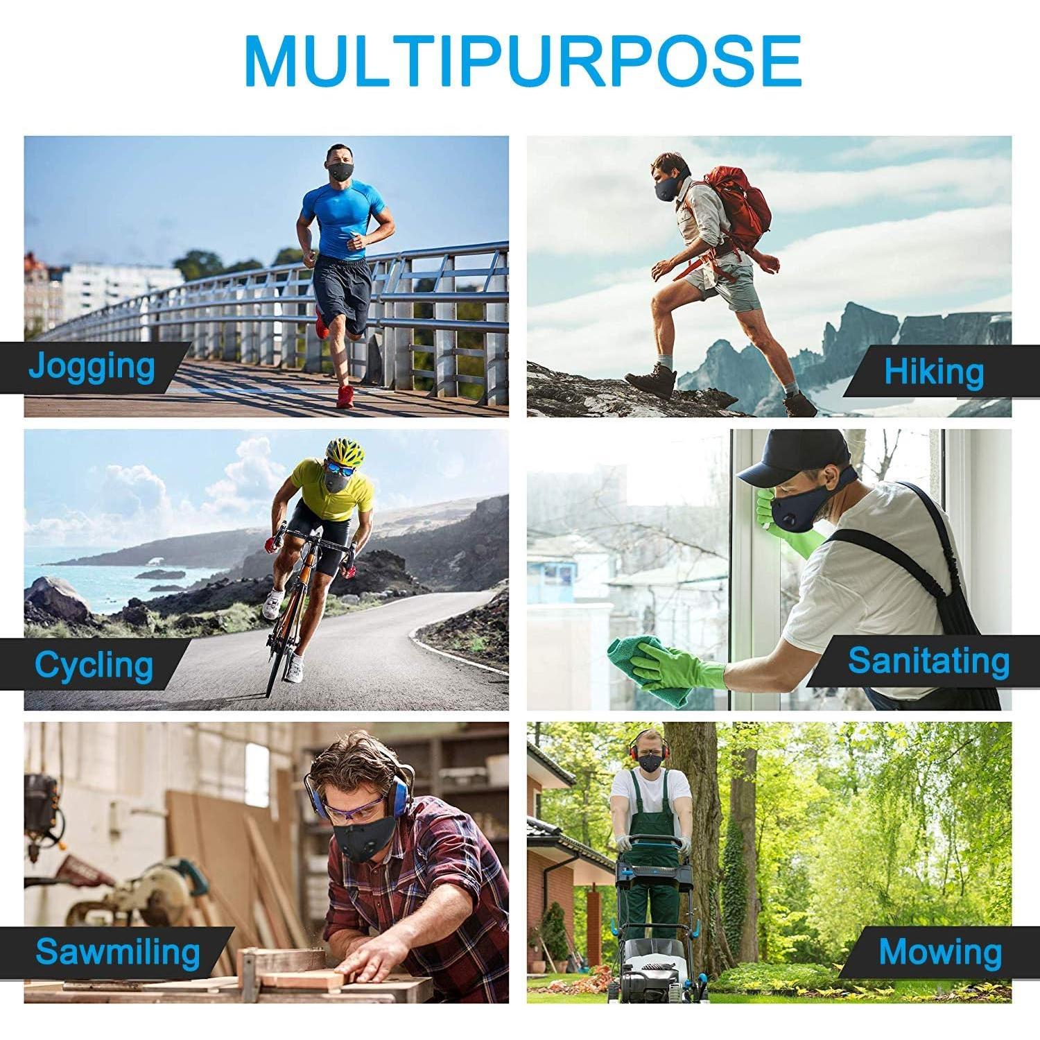 Máscara Facial PISIQI Reutilizable Ajustable para Deportes