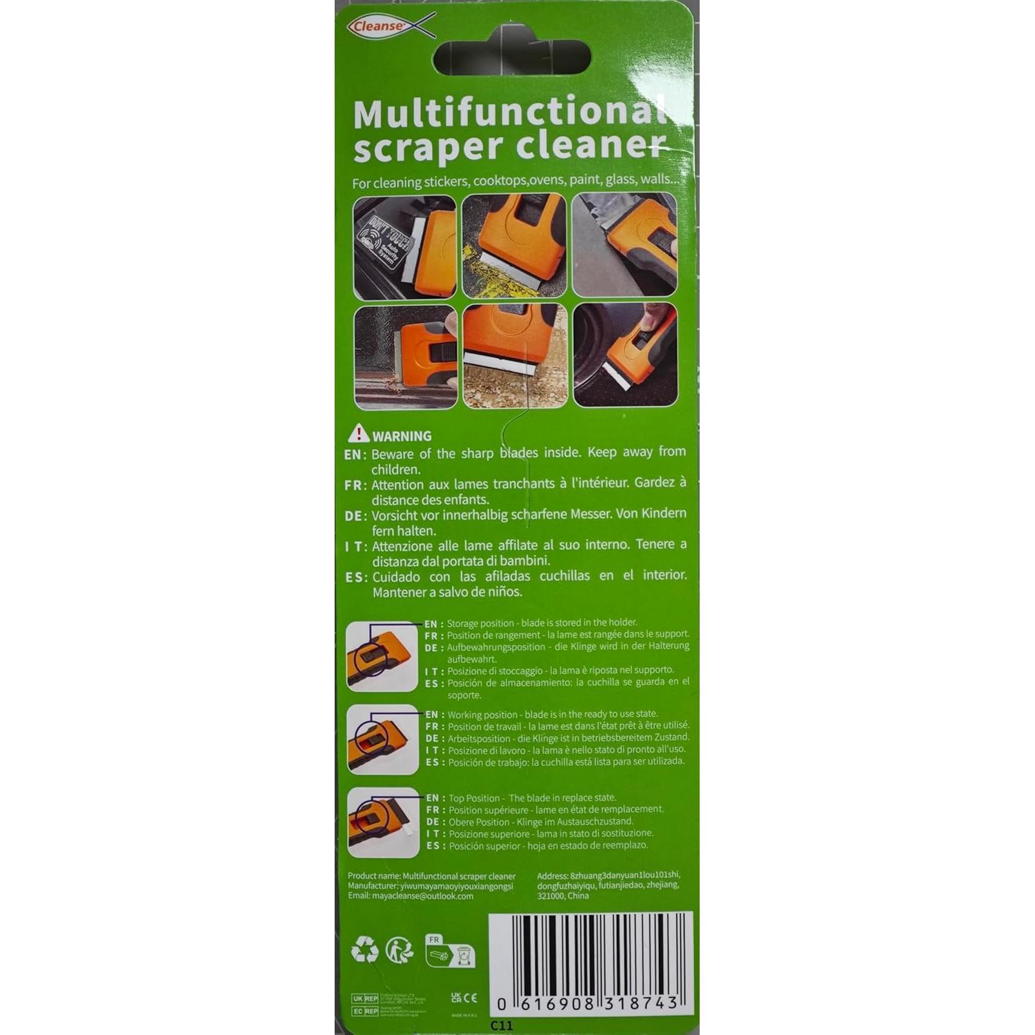 Raspador de limpieza Cleanse con 15 cuchillas de repuesto