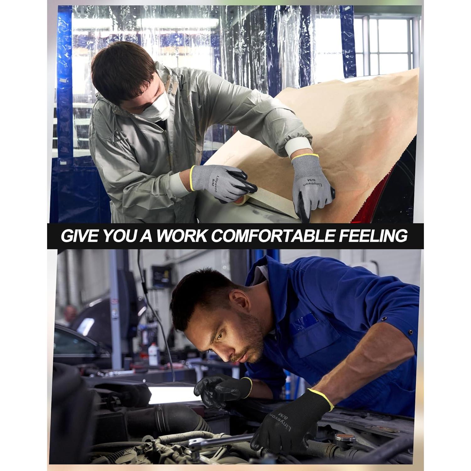 Guantes de Seguridad Maxcheck 54 Pares Goma Reutilizables