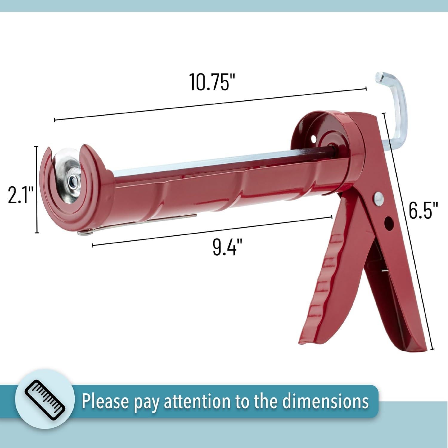 Pistola de Calafateo Bates 10:1, Rojo, 0.50 kg, Manual