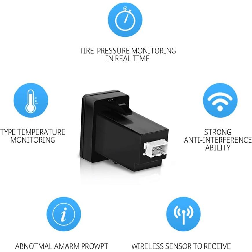 Sistema TPMS HUAHAT U912 Monitoreo Neumáticos 4 Sensores