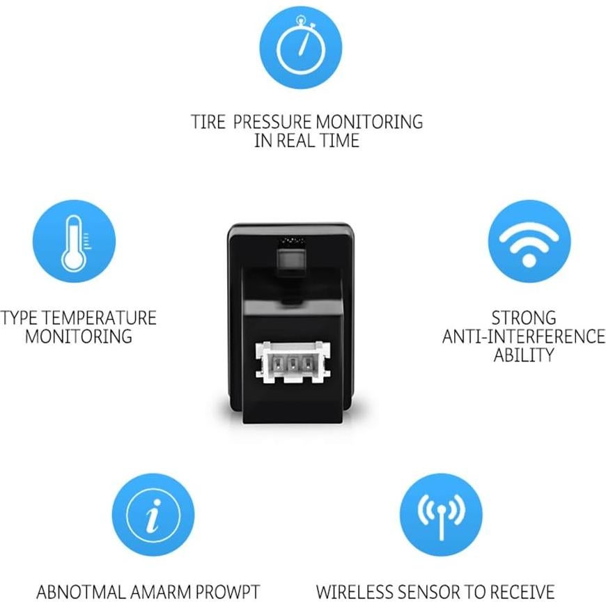 Sistema TPMS HUAHAT U912 Monitoreo Neumáticos 4 Sensores