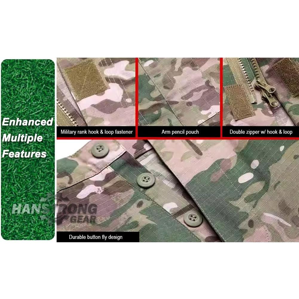 Traje BDU Táctico Militar Hombres Camisa y Pantalones
