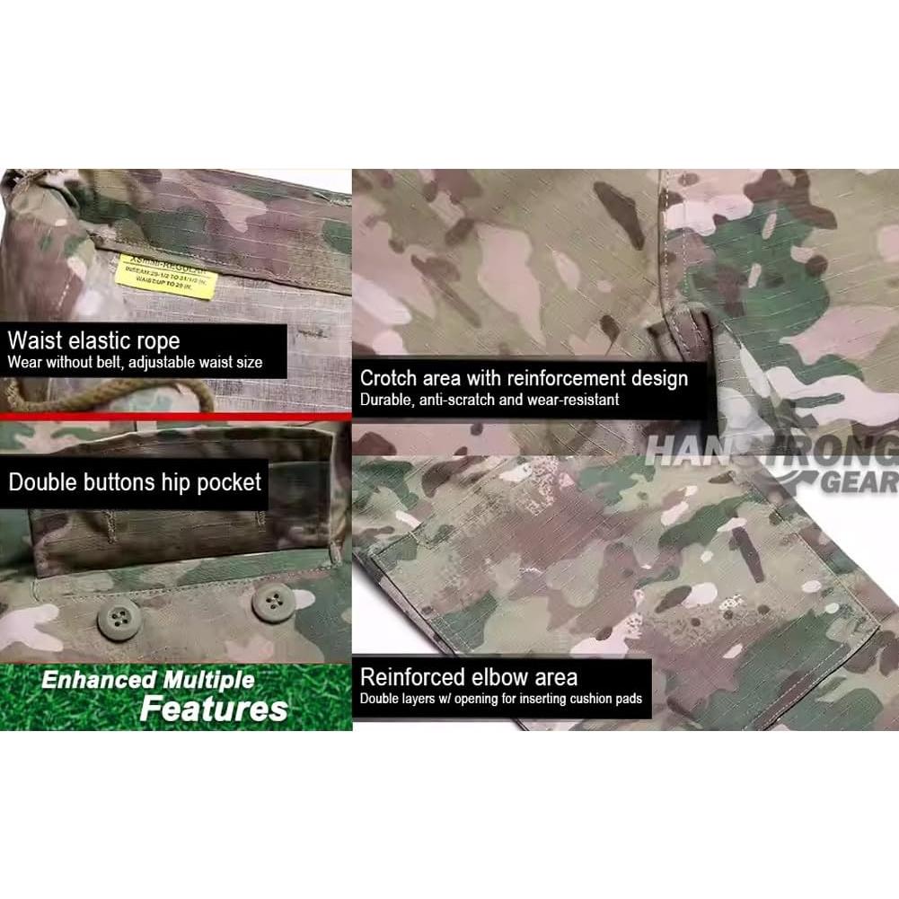 Traje BDU Táctico Militar Hombres Camisa y Pantalones