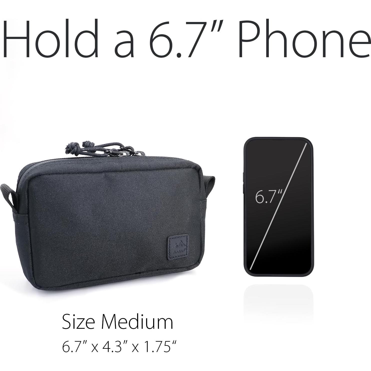 Bolsa de Cintura Diodrio 2 Pack EDC Impermeable Negra